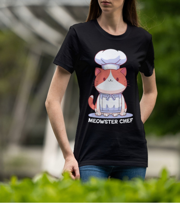 Meowster Chef Adorable Cat Cooking T-Shirt