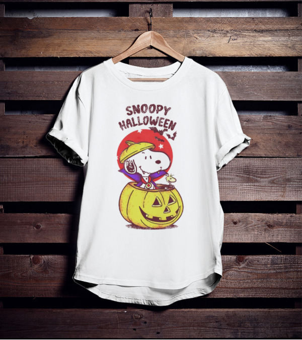 Snoopy Halloween Woodstock Peanuts Pumpkin T-Shirt