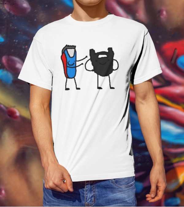 Clipps And Beard Clippers And Facial Hair Cartoon T-Shirt