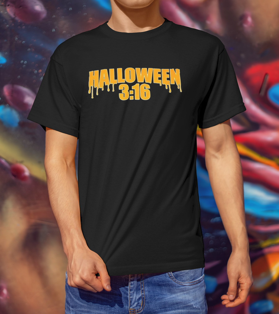 Halloween 3 16 Dripping Slime Font T-Shirt