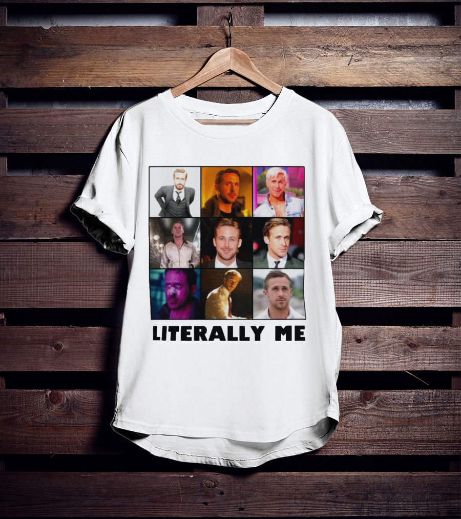 Ryan Gosling Literally Me Nine Image Collage T-Shirt