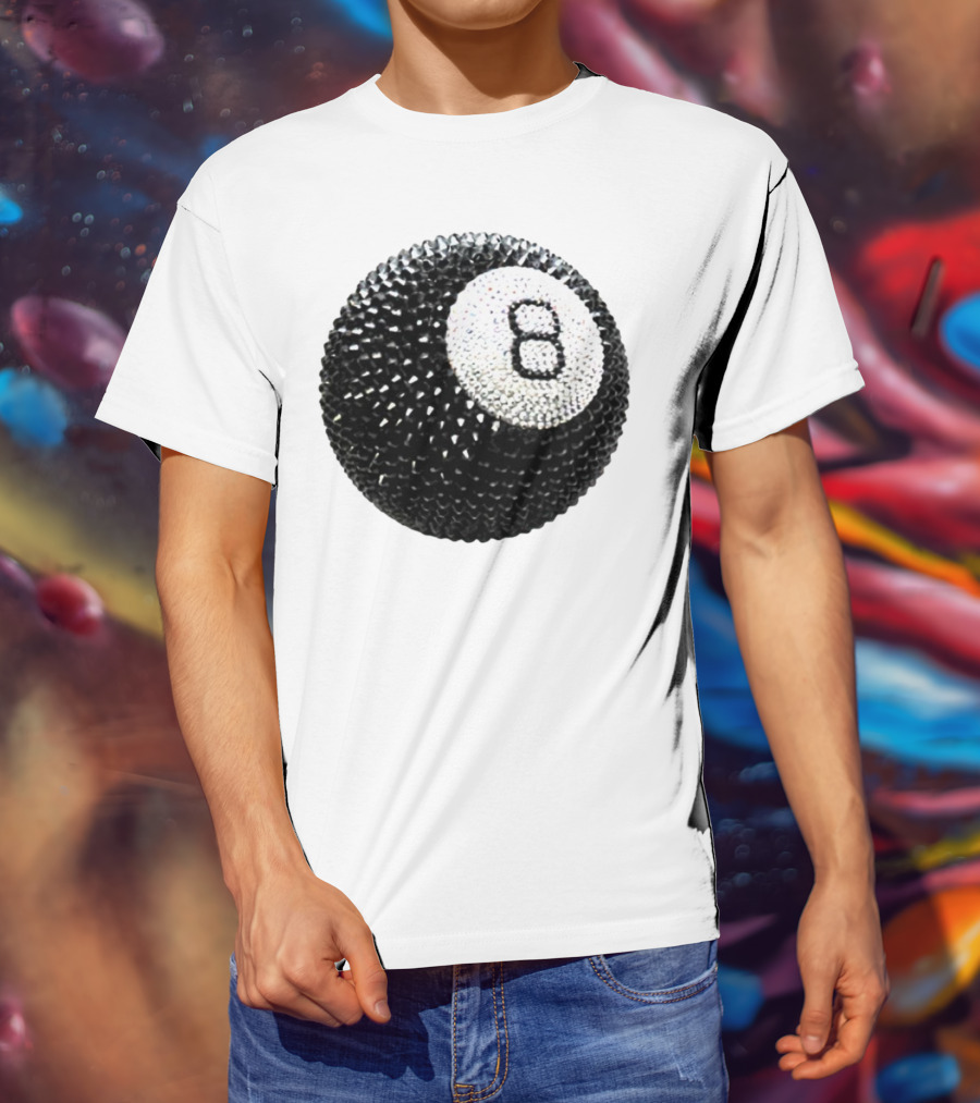 Lucky 8 Ball Crystal Sparkle Sphere T-Shirt
