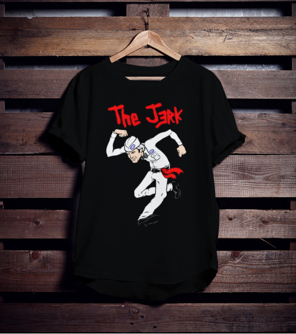 The Jerk Classic Cartoon Style Character In Red And White T-Shirt