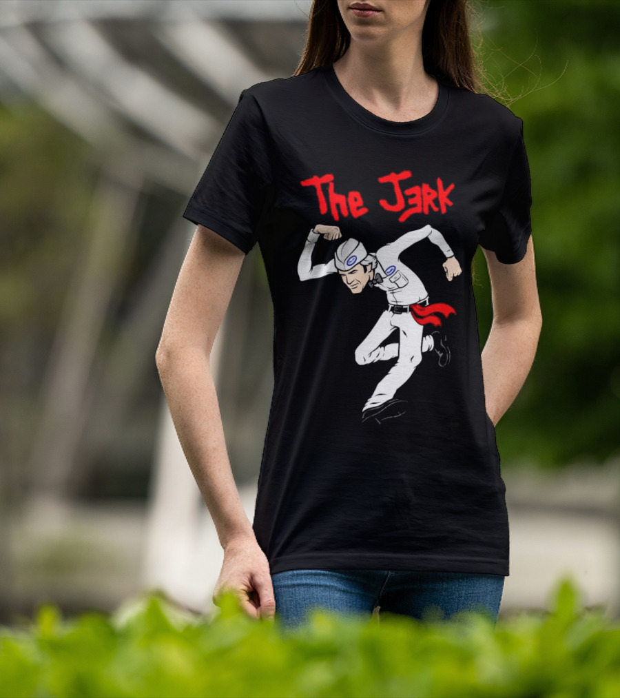 The Jerk Classic Cartoon Style Character In Red And White T-Shirt