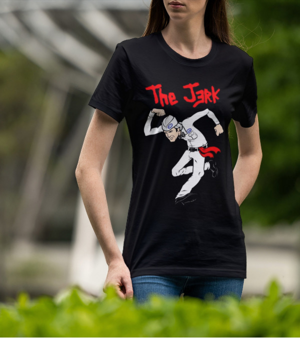 The Jerk Classic Cartoon Style Character In Red And White T-Shirt