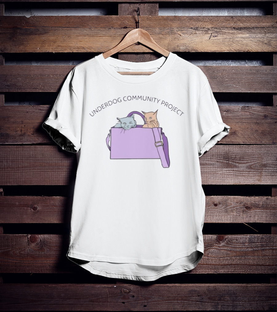 Purse Cats Underdog Community Project Playful Kitty Companions T-Shirt
