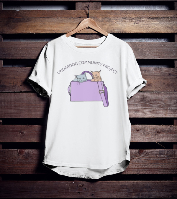 Purse Cats Underdog Community Project Playful Kitty Companions T-Shirt