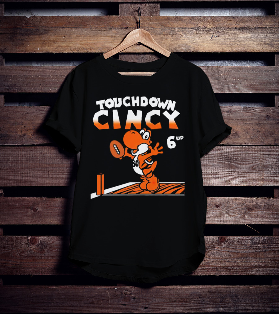 Touchdown Cincy Football Celebration Cartoon 6 Up T-Shirt