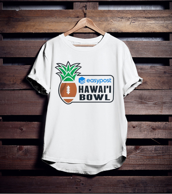 Easypost Hawai’i Bowl Pineapple Football T-Shirt