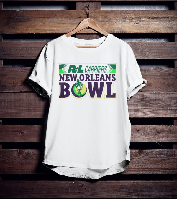 R+L Carriers New Orleans Bowl Purple Green Lantern T-Shirt