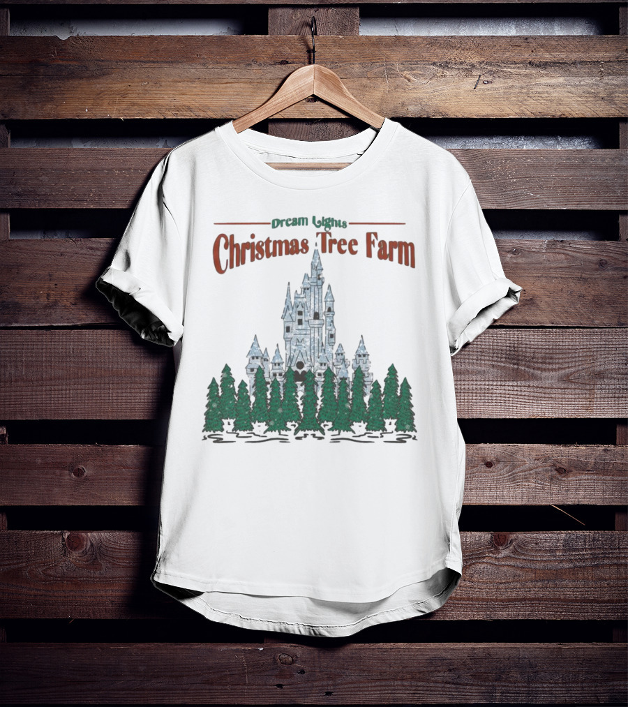 Dream Lights Christmas Tree Farm Castle T-Shirt