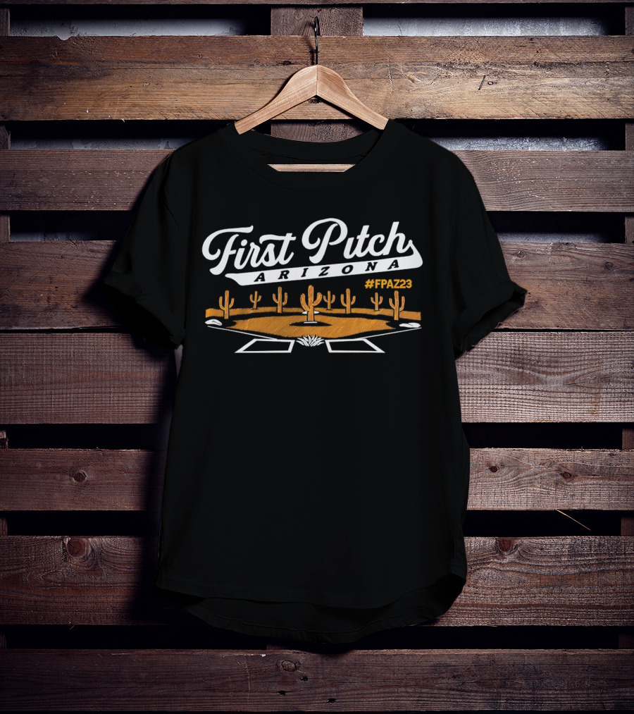 Arizona Diamondbacks First Pitch Arizona Fpaz23 Cactus Baseball Field T-Shirt