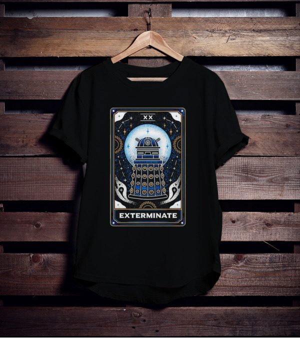 Exterminate Dalek Tarot Card Doctor Who XX T-Shirt