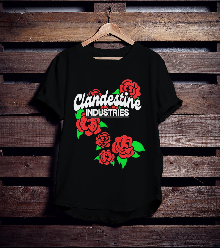 Clandestine Industries Intricate Brand Of Roses T-Shirt