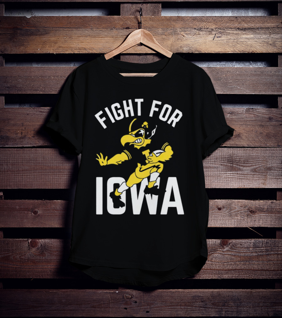 Iowa Hawkeyes Fight For Iowa Mascot Football T-Shirt