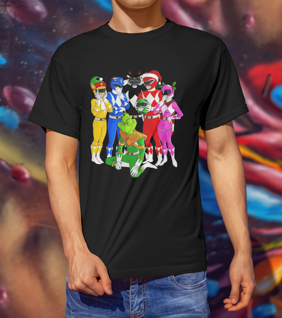 Grinch Rangers Christmas Power T-Shirt