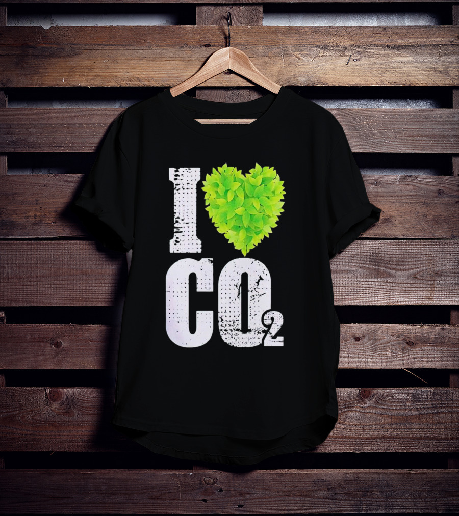 I Love CO2 Leaf Heart T-Shirt