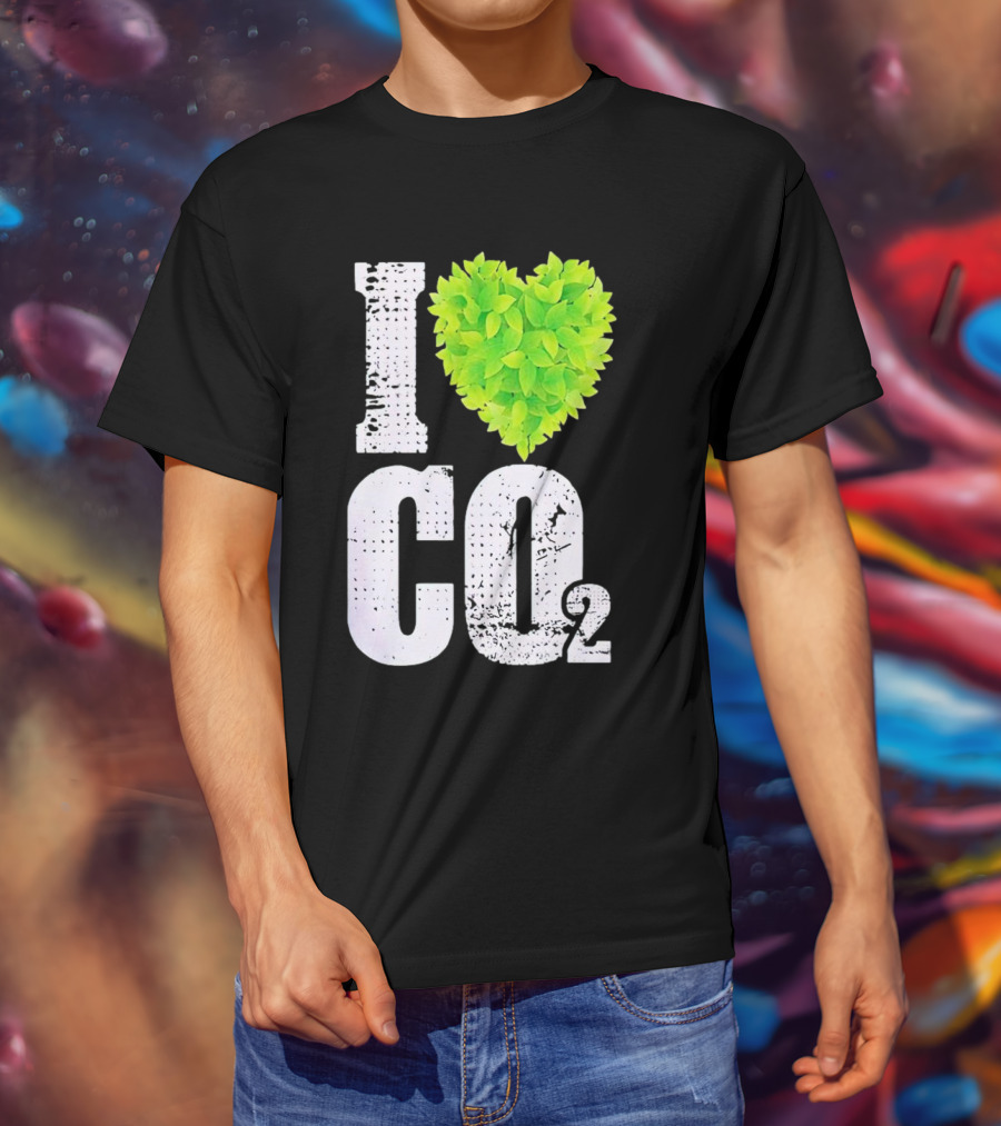 I Love CO2 Leaf Heart T-Shirt