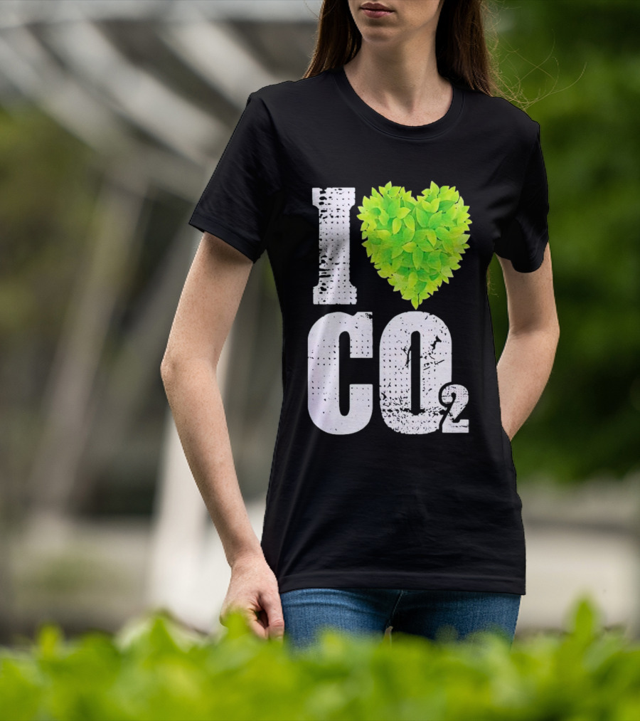 I Love CO2 Leaf Heart T-Shirt