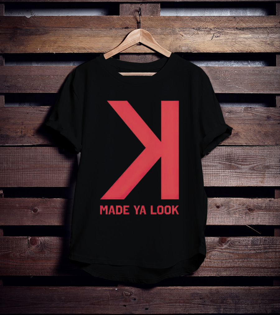 Made Ya Look Backwards K Baseball Strikeout Fan T-Shirt