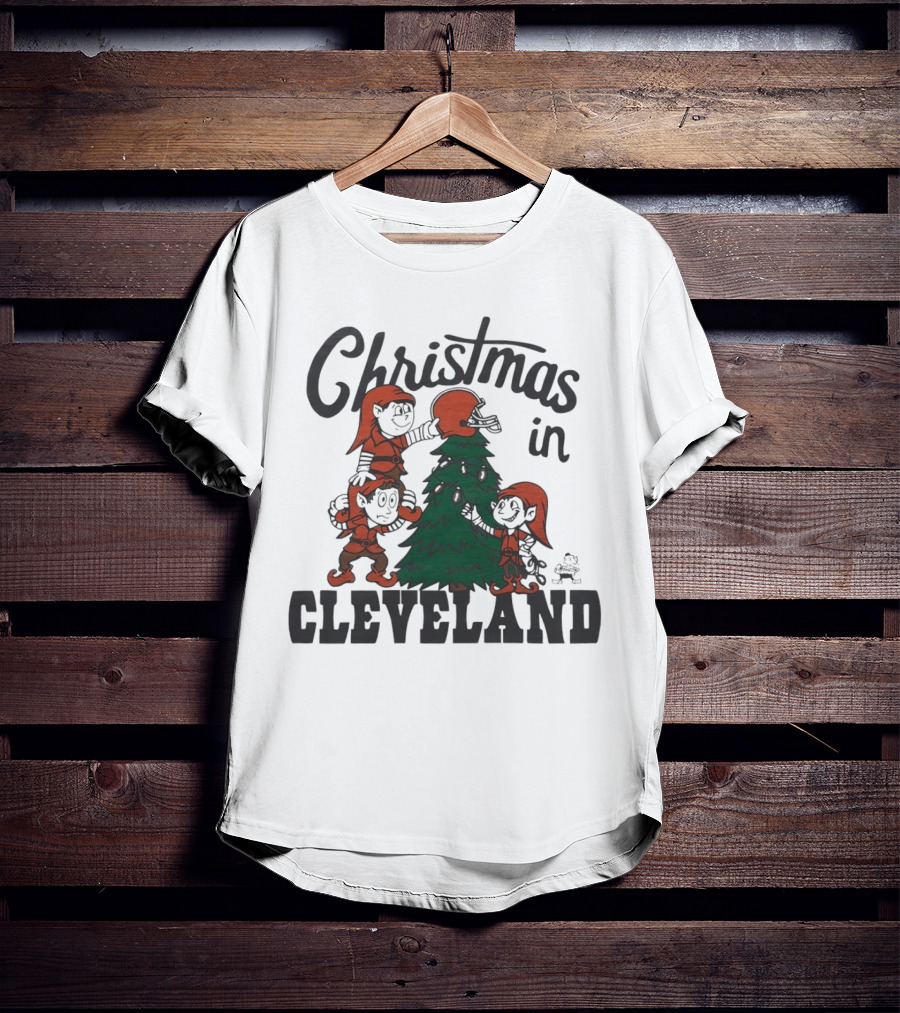 Christmas In Cleveland Browns T-Shirt