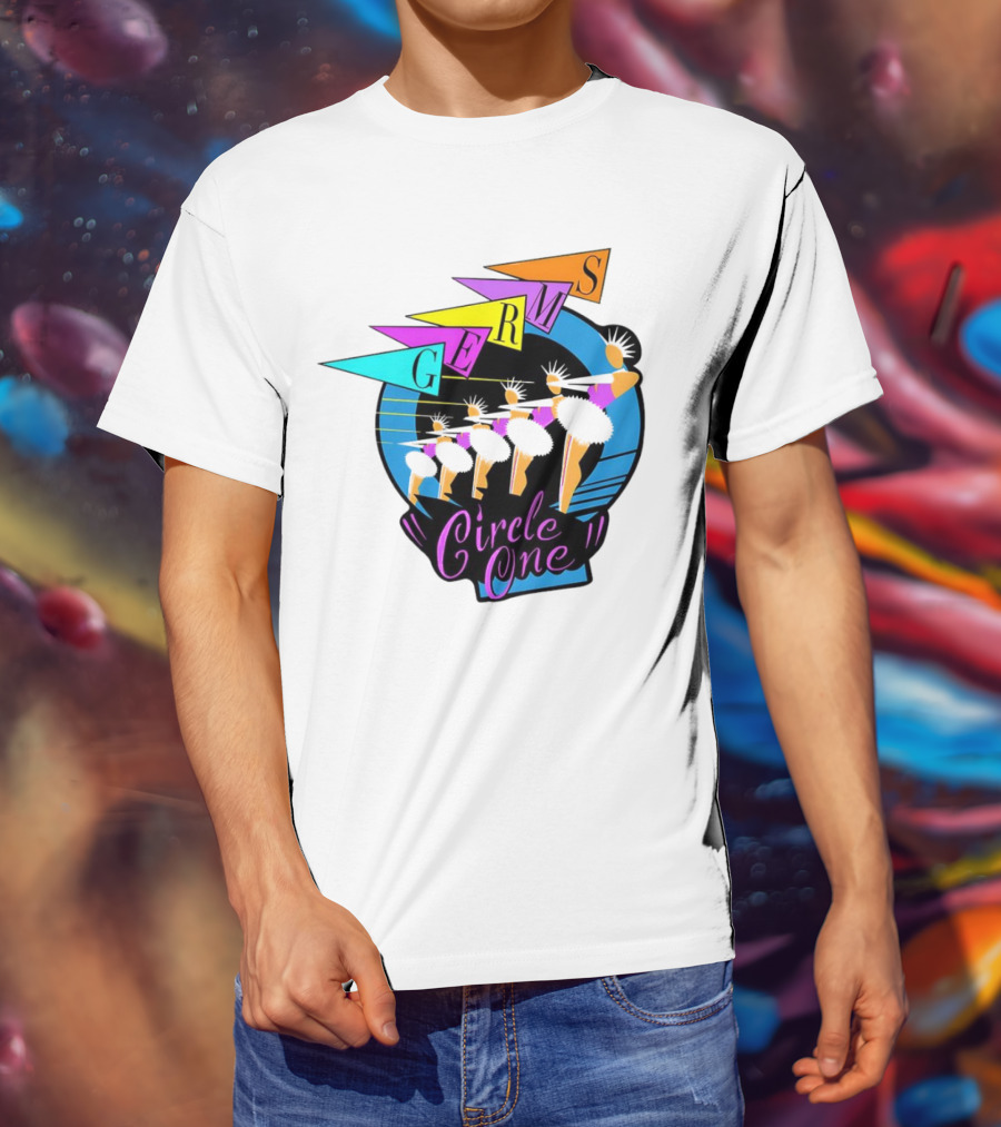Germs Circle One Ballerina Silhouette Retro T-Shirt