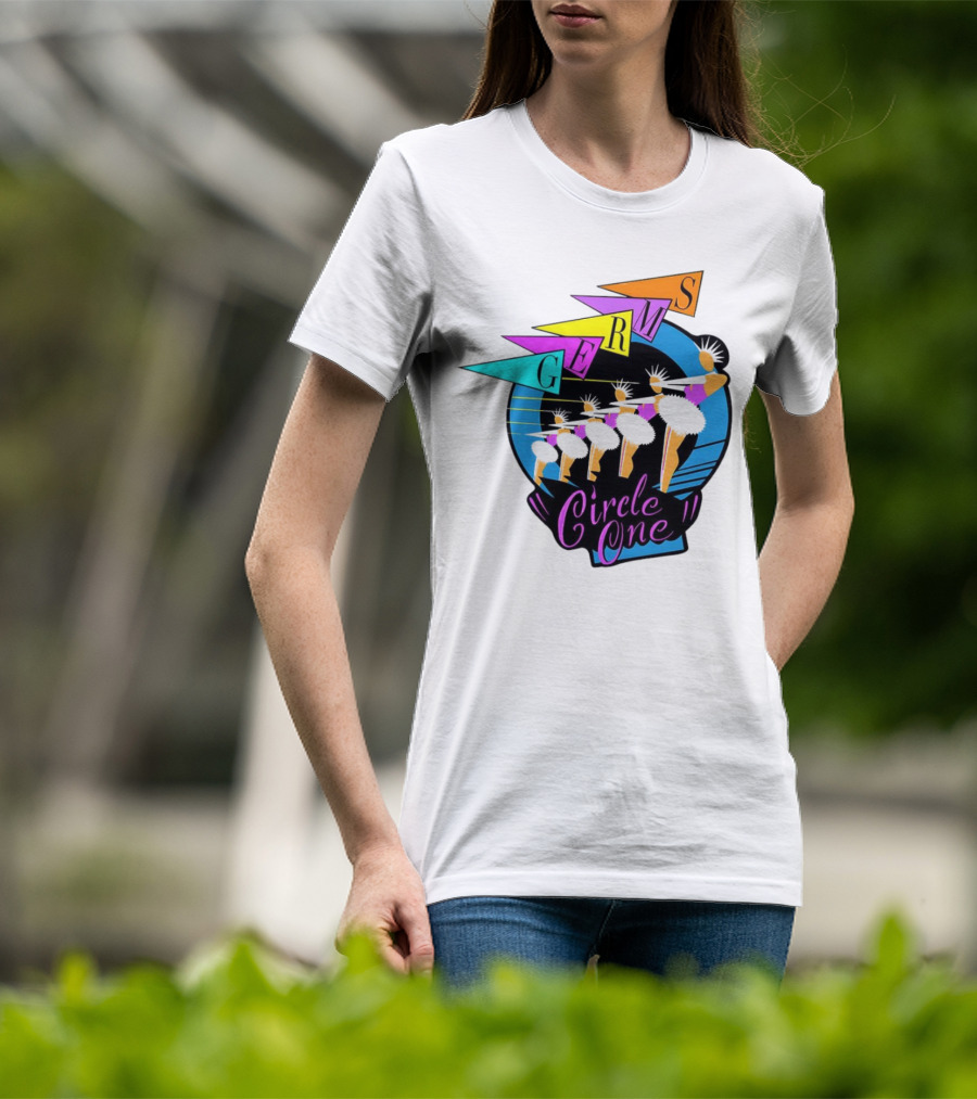Germs Circle One Ballerina Silhouette Retro T-Shirt