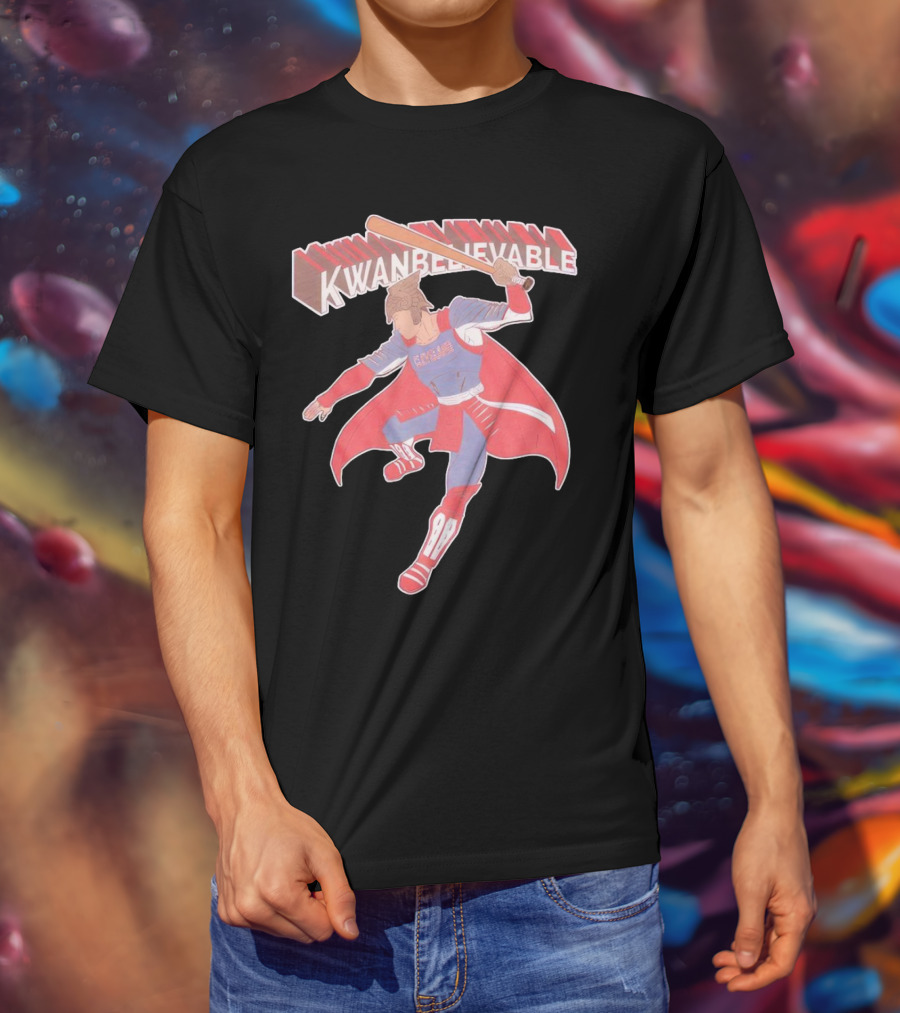 Kwanbelievable Cleveland Guardians Warrior Hero Baseball T-Shirt