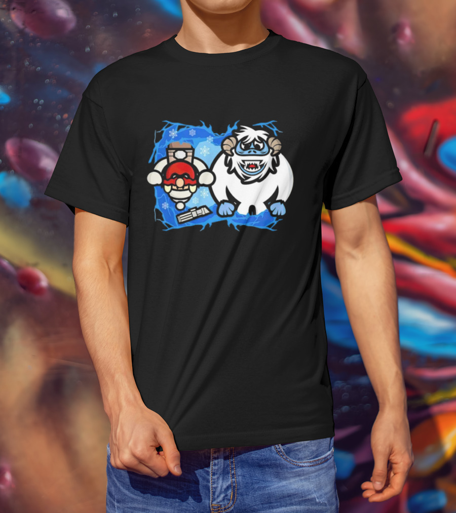 Bumble Wars Cartoon Mario Wampa Battle Ice Hoth T-Shirt