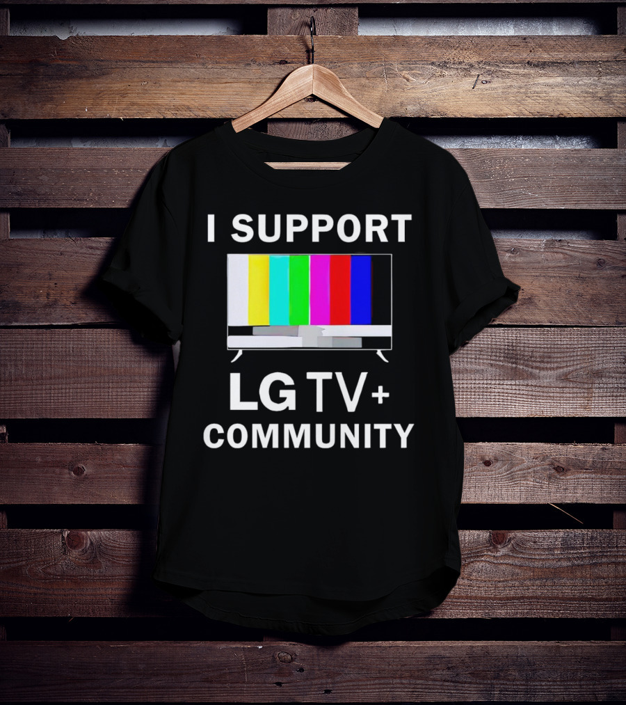 I Support LG TV+ Community Color Bars Display T-Shirt