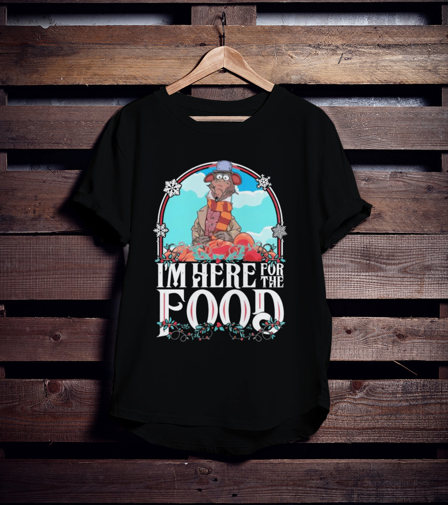 I'm Here For The Food Funny Rat Chef Winter Scarf T-Shirt