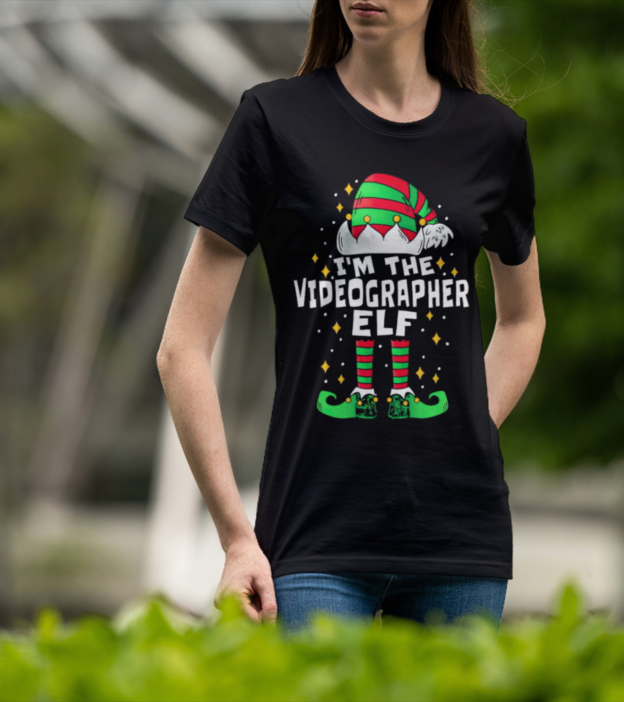 I'm The Videographer Elf Christmas Holiday Costume T-Shirt