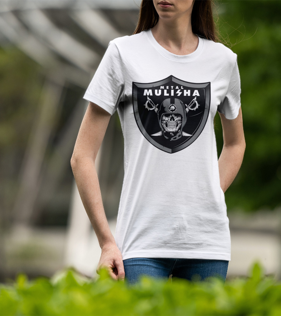 Las Vegas Raiders Skull Metal Mulisha Shield Halloween Helmets Swords T-Shirt