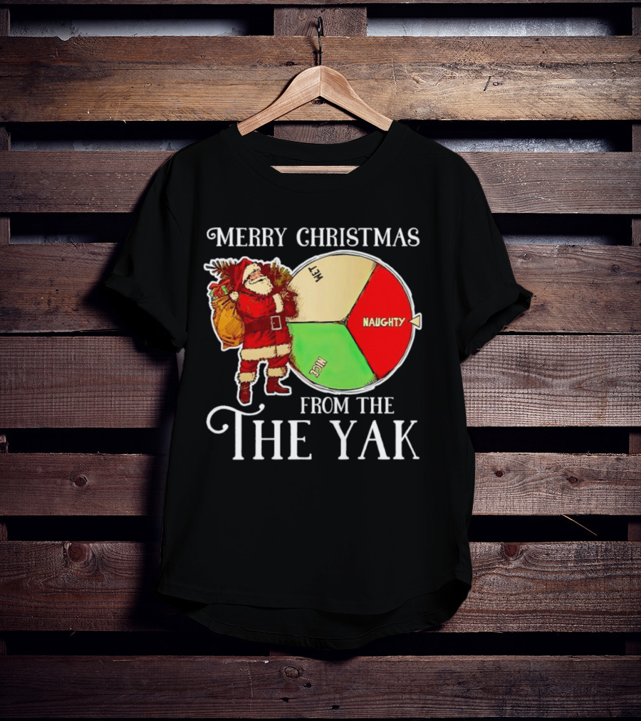 Merry Christmas From The Nice Naughty List Yak Santa T-Shirt