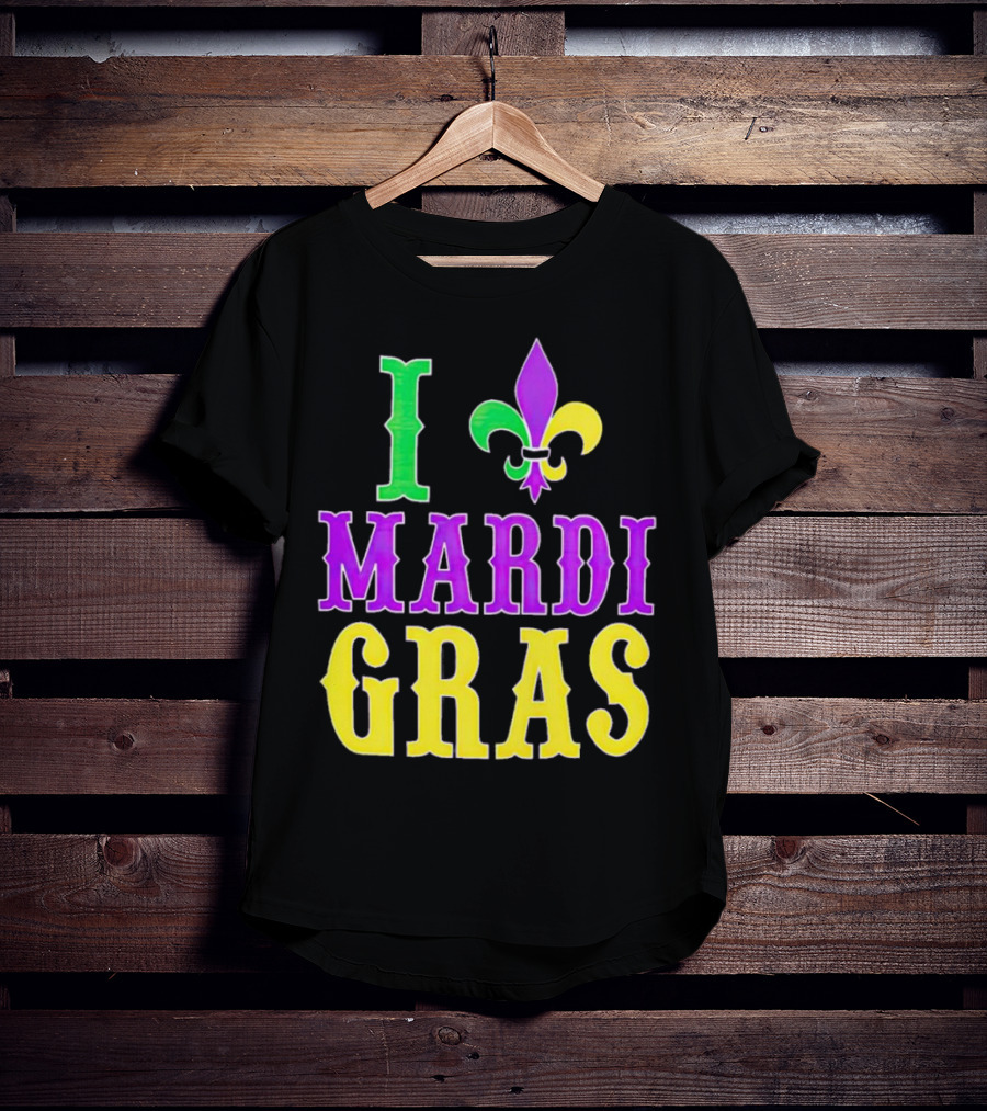 I ❤️ Mardi Gras Fleur-de-Lis T-Shirt