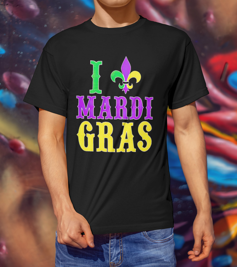 I ❤️ Mardi Gras Fleur-de-Lis T-Shirt