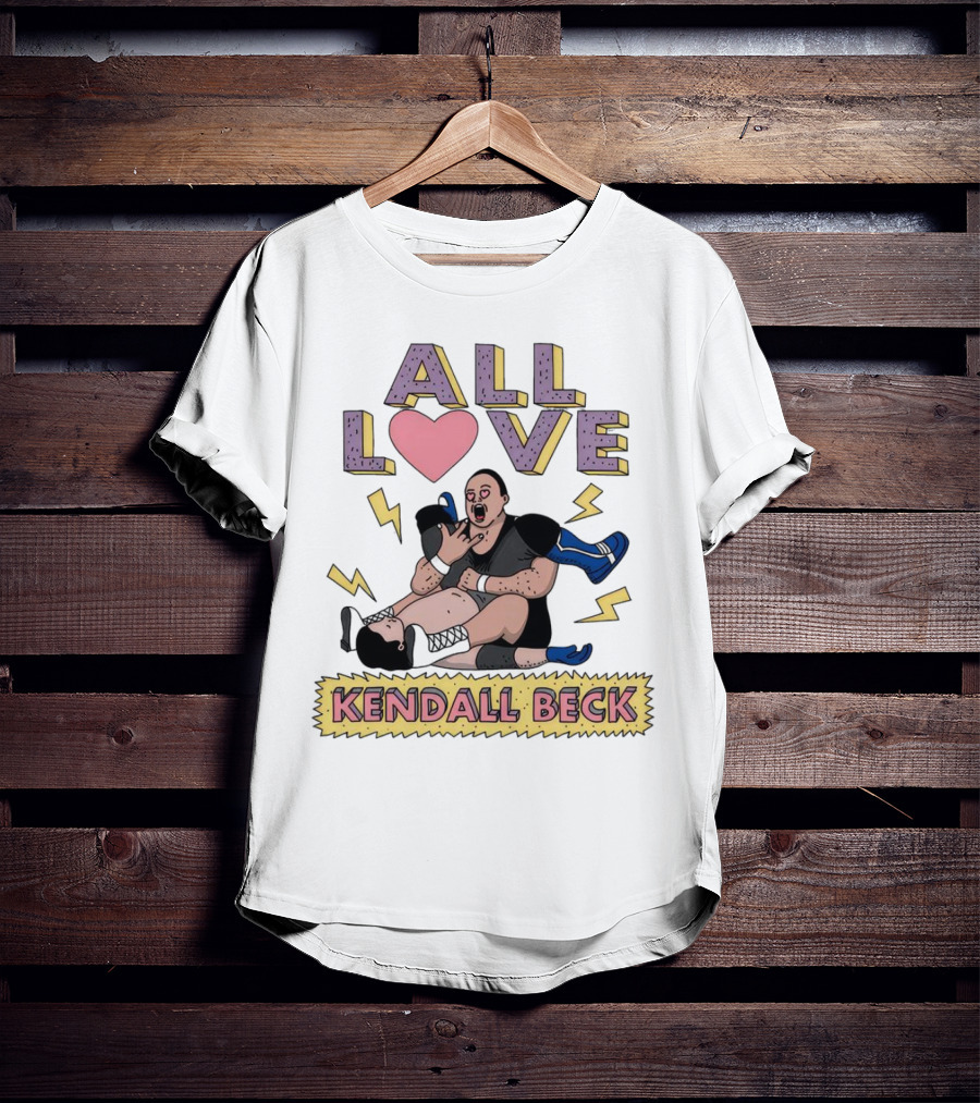 Kendall Beck All Love Wrestling 90s Iconic T-Shirt