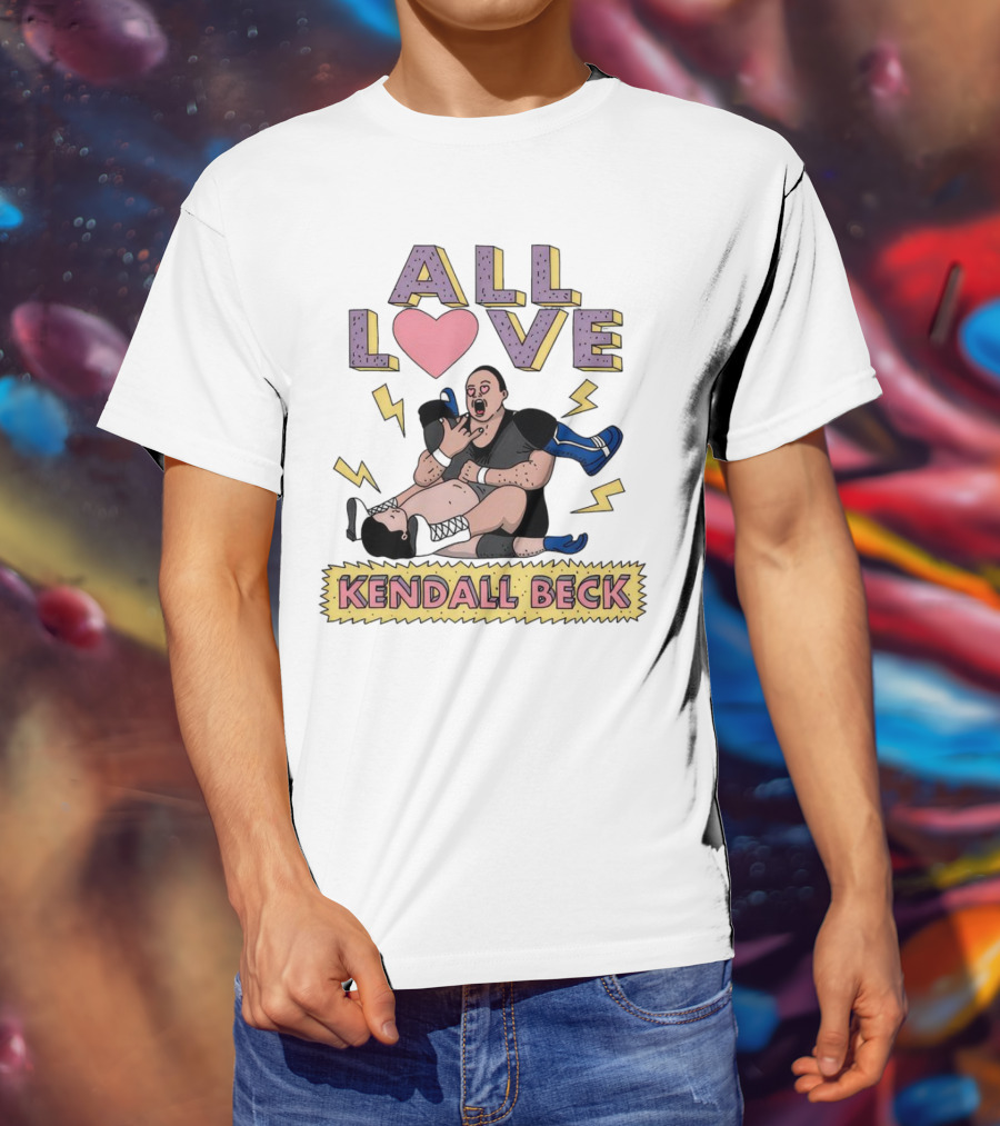 Kendall Beck All Love Wrestling 90s Iconic T-Shirt