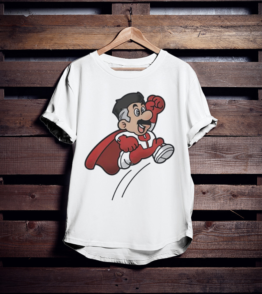 Omni Mario Superhero Jumping Manoeuver T-Shirt