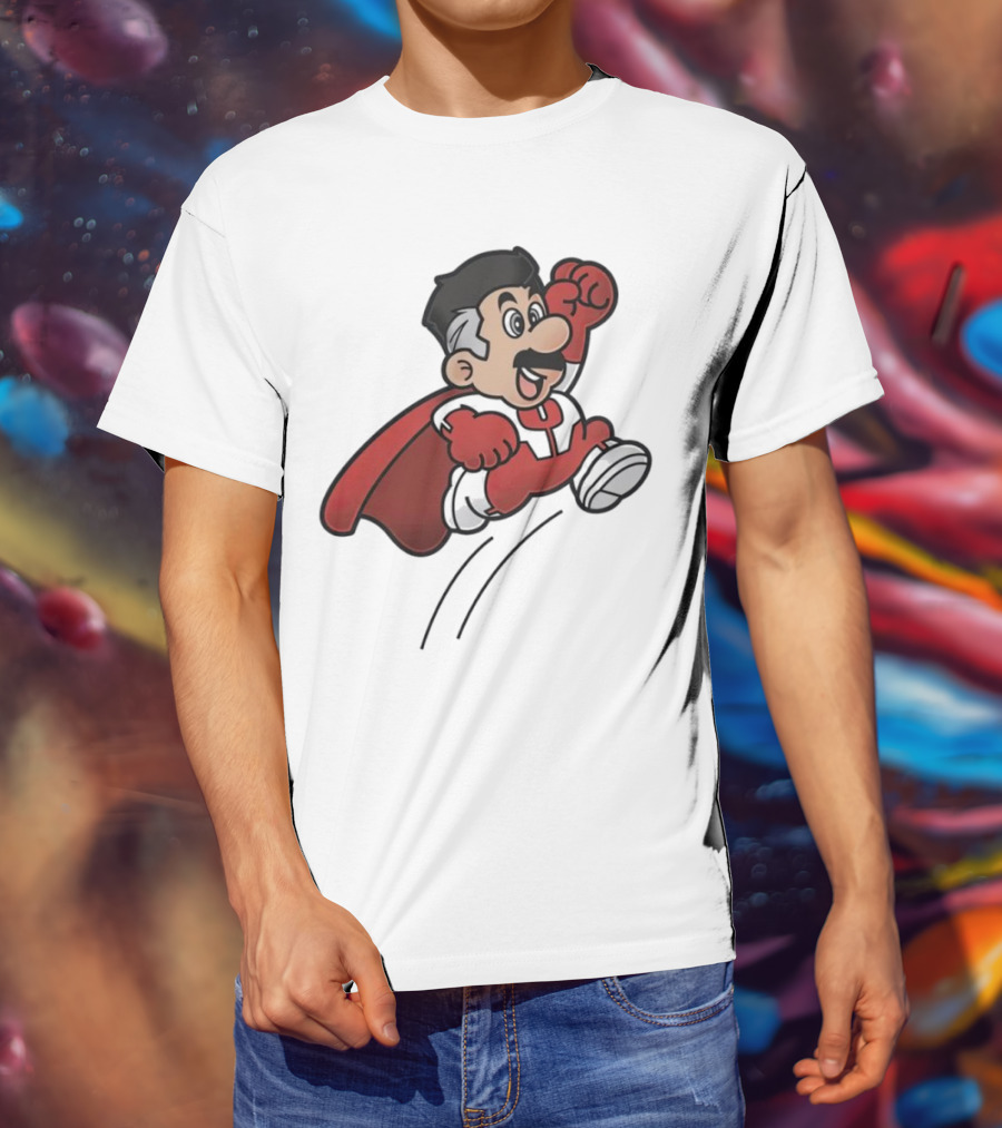 Omni Mario Superhero Jumping Manoeuver T-Shirt