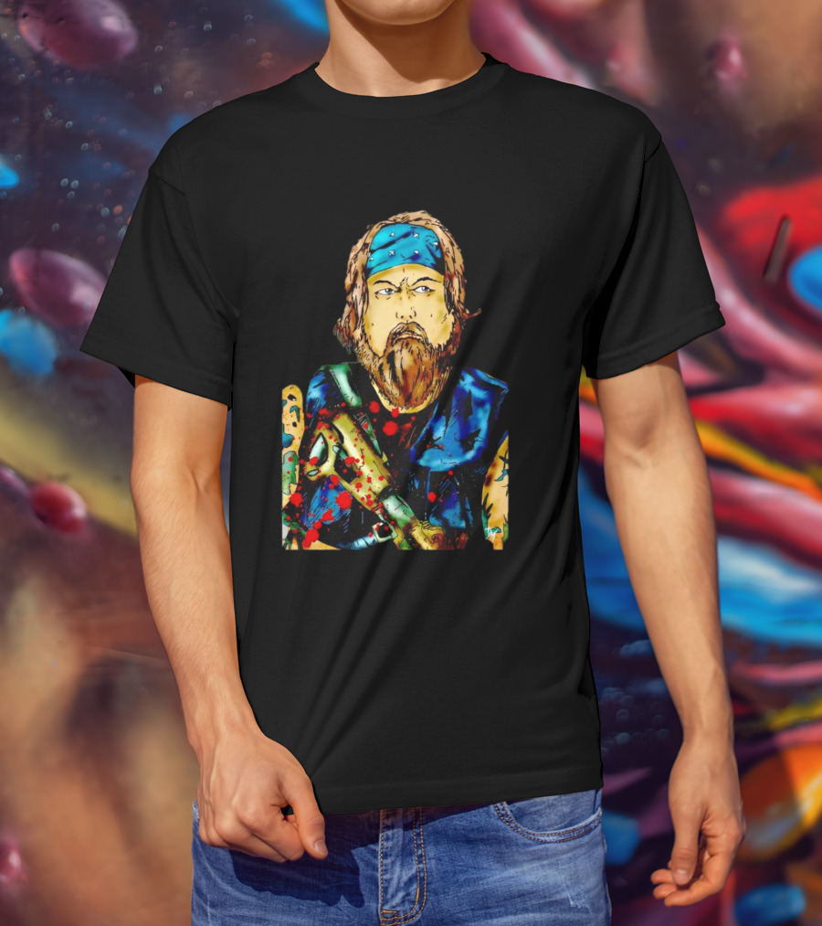 Savior TKO TKO Artist Print Bearded Bandana Warrior T-Shirt