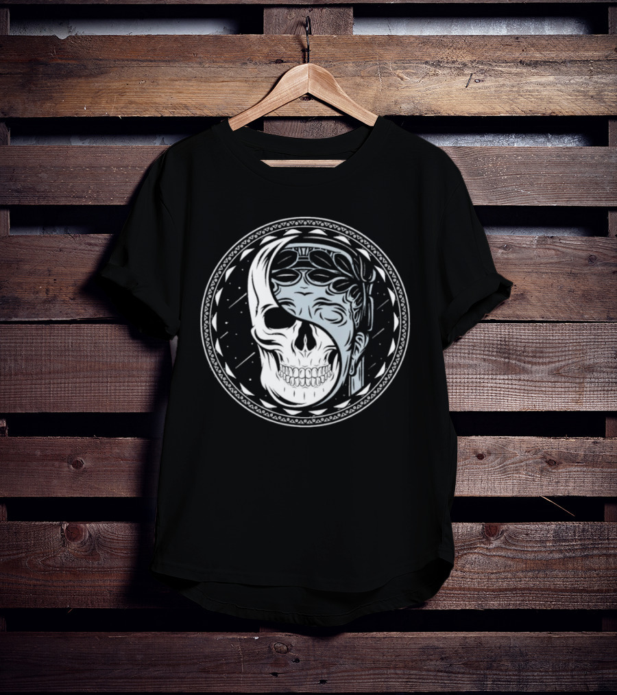 Skull Guardian Yin Yang Mask Fusion T-Shirt