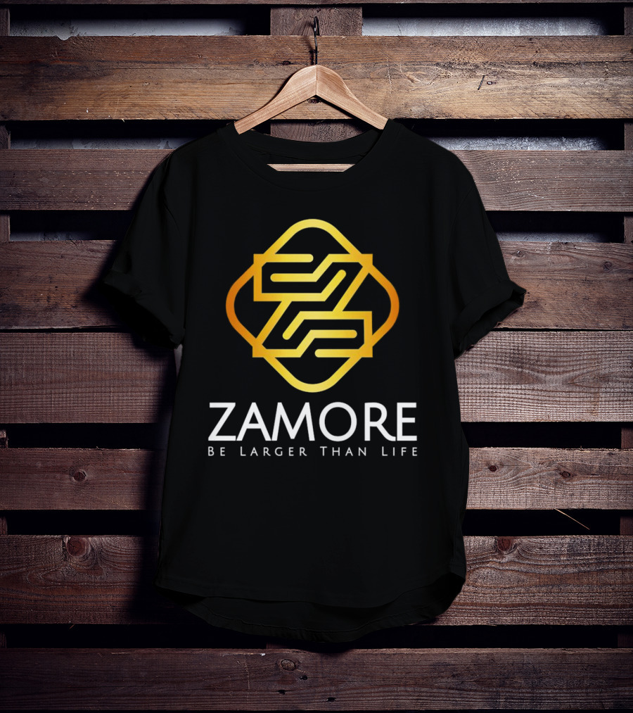 Zamore Be Larger Than Life Gold Geometric T-Shirt