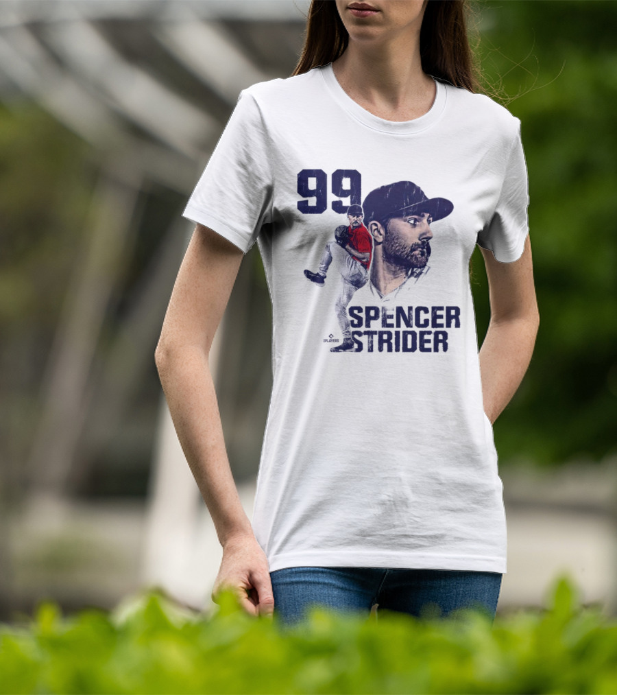 Spencer Strider 99 Atlanta Braves Vintage Players T-Shirt
