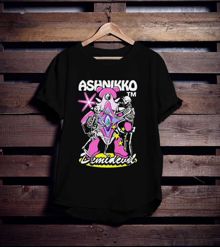 Ashnikko Demidevil Skeleton Starry Eyeball Creature With Skeletons T-Shirt