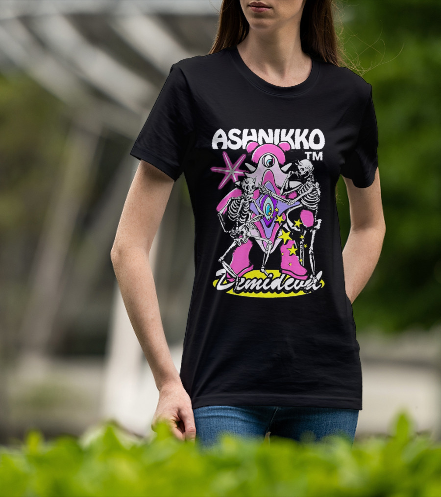 Ashnikko Demidevil Skeleton Starry Eyeball Creature With Skeletons T-Shirt