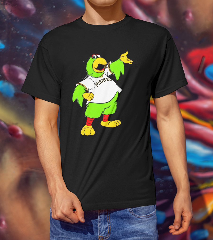 Pittsburgh Pirates Parrot Mascot Cheerful T-Shirt