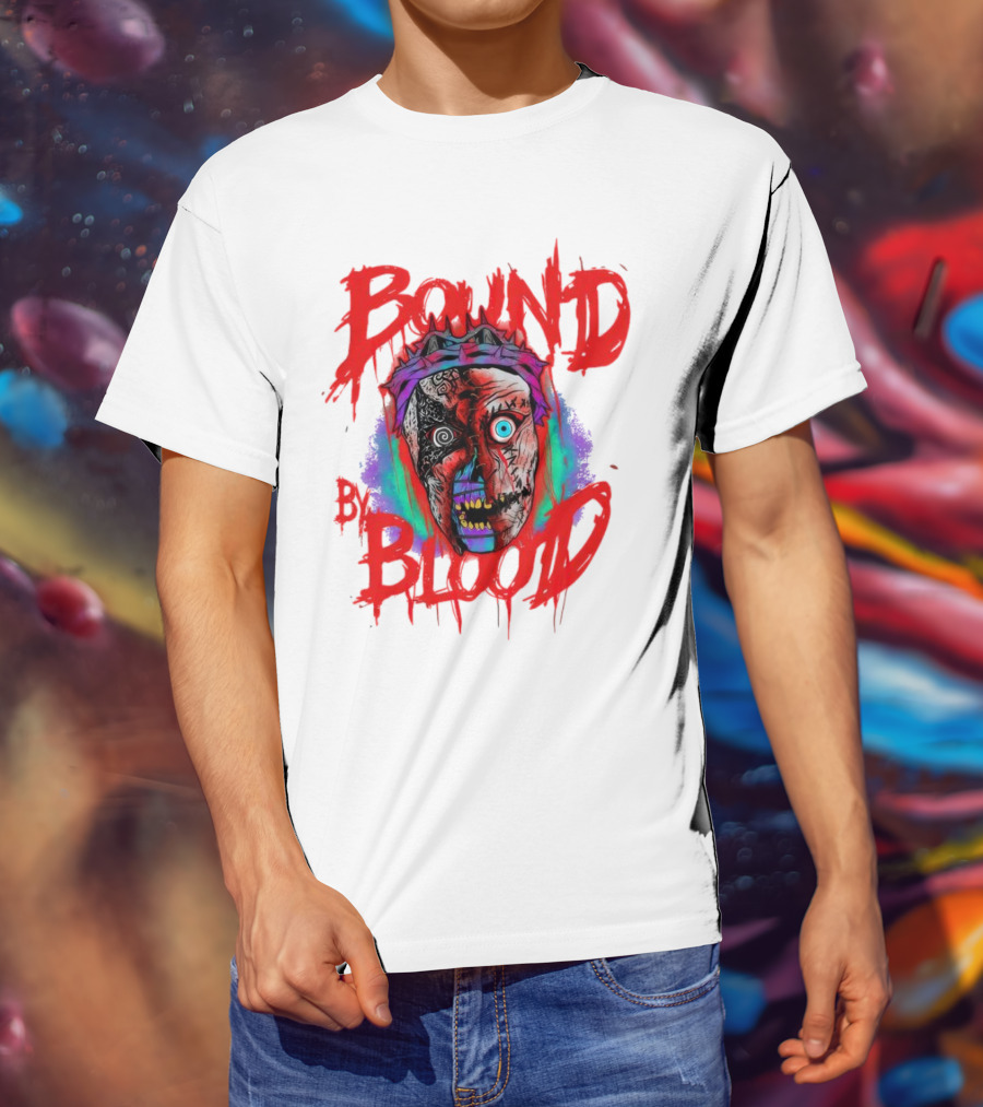 Bound By Blood Horror Mask Horror Clown T-Shirt