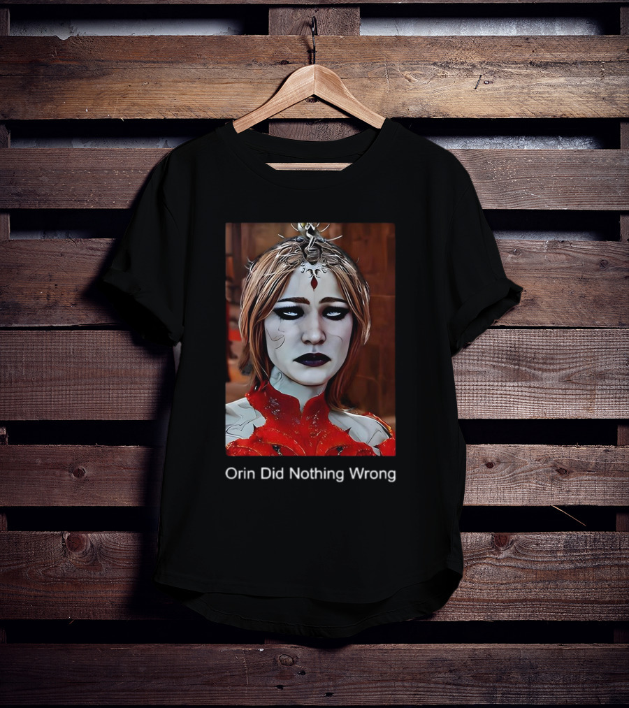 Orin Did Nothing Wrong Mysterious Woman With Dark Makeup And Red T-Shirt