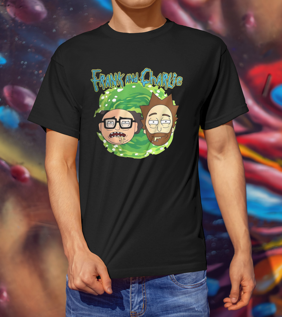 Frank And Charlie Rick And Morty Portal Faces T-Shirt